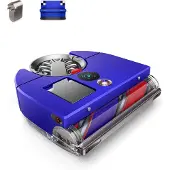 Dyson 360 Vis Nav, Beutellos, Blau, Rot, Silber, D-shape, 0,5 l, Teppich, Harter Boden, Infrarotsensor