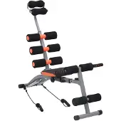 vidaXL Bauchtrainer in L-Form mit Elastischen Bändern