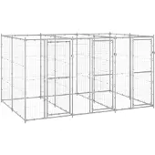 vidaXL Outdoor-Hundezwinger Verzinkter Stahl 7,26 m2 3082283