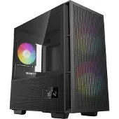 DeepCool CH360 DIGITAL, Micro Tower, PC, Schwarz, micro ATX, Mini-ITX, ABS, SPCC, Gehärtetes Glas, Gaming