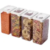 Orthex Vorratsdosen 1.6L Set mit 4 Stück - Plastik Aufbewahrungsbox mit Deck