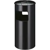 Vepa Bins Abfalleimer mit Aschenbecher 50 L Schwarz