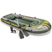 Intex Schlauchboot mit Rudern und Pumpe Seahawk 4 Set 68351NP