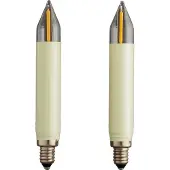 Hellum Ersatzkerzen 2Stk LED-Filament 12V 0,5W E10, 20 Brennstellen innen/außen 904956