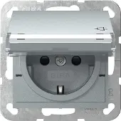 Gira SCHUKO-Steckd. KD BSF + SP System 55 F Alu 455726