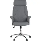 Beliani Bürostuhl Grau Stoff Gepolstert Gesteppt Höhenverstellbar Drehbar mit Armlehnen Sicherheitsrollen Wippfunktion Modernes Design Drehstuhl