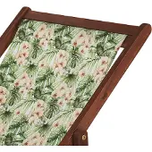 Beliani Stoffbezug 2er Set für Gartenliegen ANZIO / AVELLINO Blumenmotiv rosa
