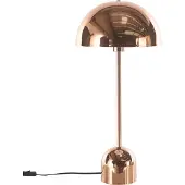 Beliani Tischlampe Kupfer Metall 64 cm Langes Kabel mit Schalter Runder Lampenschirm Industrie Design