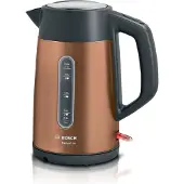 Bosch TWK4P439, 1,7 l, 2400 W, Schwarz, Gold, Edelstahl, Wasserstandsanzeige, Überhitzungsschutz