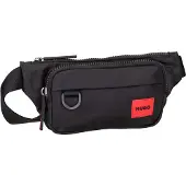 HUGO für Herren. 50491759 Ethon Logo Gürteltasche schwarz (OSFA), Lässig, Polyester