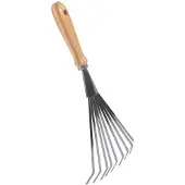 Urbanjngl Hand-Laubrechen - 9 Zinken - Verzinkter Stahl - Eschenholzgriff