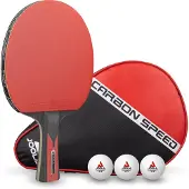 Joola , Tischtennis-Schläger "Carbon Speed" inkl. Schlägerhülle und 3 Bälle