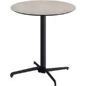 Veba X Cross Terrassentisch Schwarz gestell + Moonstone HPL Ø70 cm