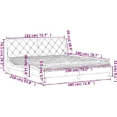 vidaXL Bett mit Matratze Dunkelgrün 180x200 cm Samt