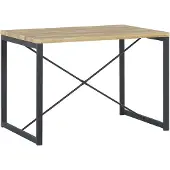 Beliani Essgruppe Set Tisch 2 Stühle 1 Sitzbank Braun und Schwarz 110 x 70 cm Esszimmer Wohnzimmer Modern Country Landhausstil