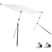 vidaXL T-Top-Beschattungsverlängerung Weiß 170x170x(113-182,5) cm