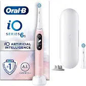 Oral-B iO 6S, Erwachsener, Vibrierende Zahnbürste, Tägliche Pflege, Tiefenreinigung, Zahnfleischpflege, Sensibel, Whitening, Pink, Weiß, 2 min, Pink, Weiß