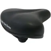 Selle San Remo Fahrradsattel Citybike mit Elastomerfederung und Eckenschutz - Schwarz