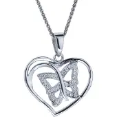 Orphelia Damen-Kette aus 925er Sterlingsilber mit Anhänger – Silber ZH-4878