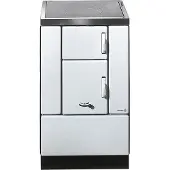 Wamsler Kohleherd K 150 S ohne Deckel weiß RA 120 mm aus Stahl und Edelstahl, Maße: 750x600x1020 mm; W20001502025