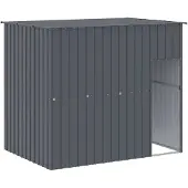 vidaXL Hundehütte mit Dach Anthrazit 214x153x181 cm Verzinkter Stahl