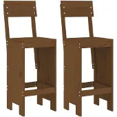 vidaXL Barhocker 2 Stk. Honigbraun 40x48,5x115,5 cm Massivholz Kiefer