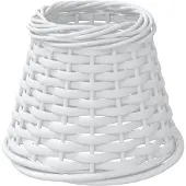 vidaXL Lampenschirm Weiß Ø15x12 cm Korbweide