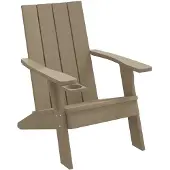 vidaXL Adirondack-Gartenstuhl Hellbraun 75x88,5x89,5 cm Polypropylen
