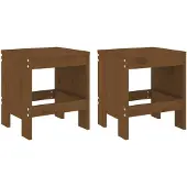 vidaXL Gartenhocker 2 Stk. Honigbraun 40x36x45 cm Massivholz Kiefer