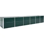 vidaXL Garten-Hochbeet Verzinkter Stahl 480x80x77 cm Grün