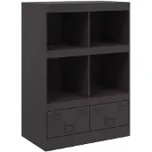 vidaXL Highboard Schwarz 67x39x95 cm Stahl