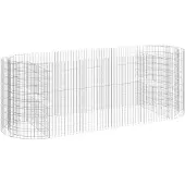vidaXL Gabionen-Hochbeet Verzinktes Eisen 300x100x100 cm