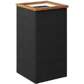 vidaXL Pflanzkübel Schwarz 40x40x80 cm Poly Rattan
