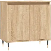vidaXL Badschrank Sonoma-Eiche 58x33x60 cm Holzwerkstoff