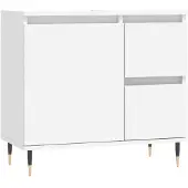 vidaXL Badschrank Weiß 65x33x60 cm Holzwerkstoff