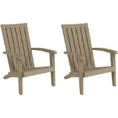 vidaXL Adirondack-Gartenstühle 2 Stk. Hellbraun Polypropylen