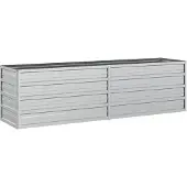 vidaXL Garten-Hochbeet 160x40x45 cm Verzinkter Stahl Silber