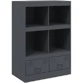 vidaXL Highboard Anthrazit 67x39x95 cm Stahl