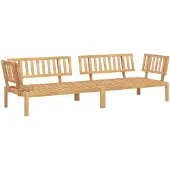 vidaXL Garten-Ecksofas aus Paletten 2 Stk. Massivholz Akazie