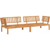 vidaXL Garten-Ecksofas aus Paletten 2 Stk. Massivholz Akazie