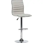 Beliani Trendy Barstuhl 2er Set Beige Stoff höhenverstellbar Rückenlehne Minimalistisch