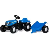 Rolly Toys Kid NH T 7040 Trettraktor mit Anhänger, Maße: 134x47x52 cm; 01 307 4