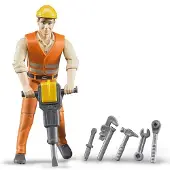 BRUDER - Construction worker with accessories (60020)