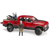 BRUDER Auto - RAM 2500 m. Ducati Scrambler Motorrad - 02502 - - One Size - Autos