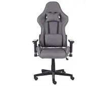 Beliani Bürostuhl Dunkelgrau Sotffbezug Höhenverstellbar Drehbar Verstellbare Armlehnen Wippmechanismus Regulierbare Rückenlehne Modern Gaming Stuhl