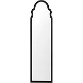 Beliani Stehspiegel Schwarz mit dekorativem Rahmen 40 x 150 cm Rustikal Ganzkörper für Ecke Schlafzimmer Garderobe Bad Wohnzimmer