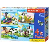 Castorland Puzzle Brechende Mü tter und Babys 4in1 ( 8,12,15,20 dls)