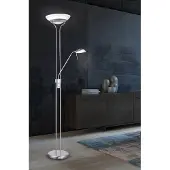 FISCHER&HONSEL GMBH LED Stehlampe Pool, dimmbar, alu / grau / zink, für Wohn- / Esszimmer, Metall, Modern, LED Stehlampe