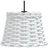 vidaXL Lampenschirm Weiß Ø20x15 cm Korbweide