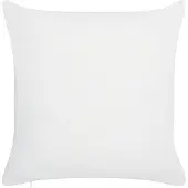 Beliani Gartenkissen 2er Set Blau / Weiß 45 x 45 cm Quadratisch Blättermotiv Blättermuster Outdoor Kissen für Garten Terrasse